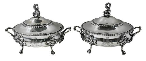 PAIR OF GEORGE III ENGLISH SILVER