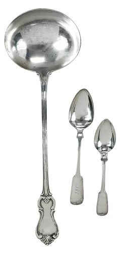 THREE PIECES CHARLESTON SILVER FLATWARESouth