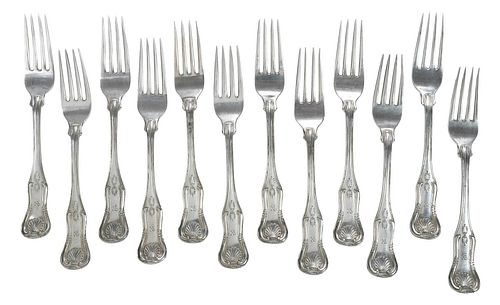 SET OF TWELVE MARQUAND COIN SILVER 376186