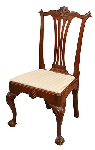 CHIPPENDALE WALNUT SIDE CHAIRChippendale 3761d9