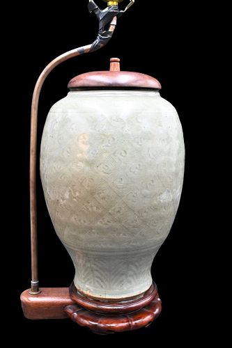 CHINESE CELADON GLAZED EARTHENWARE