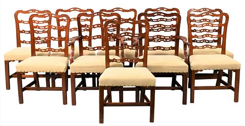 SET OF 10 GEORGE III MAHOGANY DINING 3761de