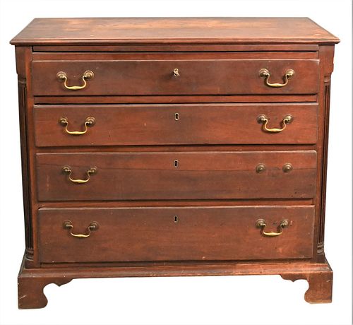 MAHOGANY CHIPPENDALE FOUR DRAWER