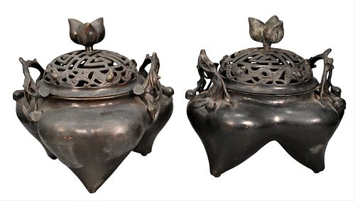 LARGE PAIR OF BRONZE COVERED CENSERSLarge 376241