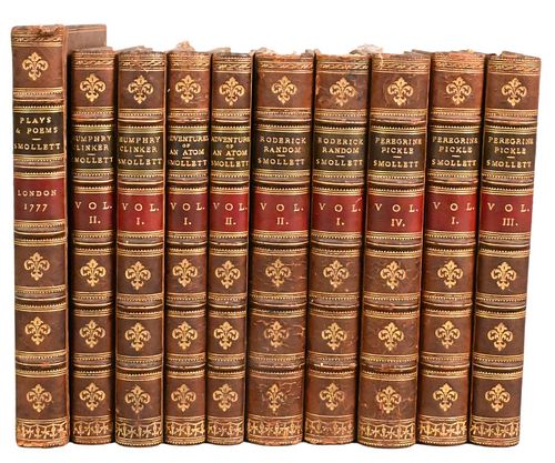 10 LEATHER BOUND BOOKS10 Leather 37626b