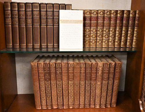 THREE SETS OF LEATHER BOUND BOOKSThree 37626d