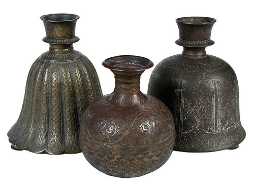 GROUP OF THREE INDO PERSIAN BRONZE