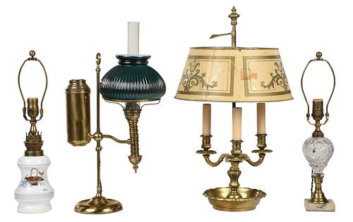 GROUP OF FOUR ASSORTED TABLE LAMPSContinental/American,