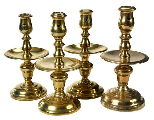 GROUP OF FOUR HEEMSKIRK STYLE BRASS 37633d