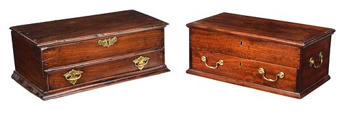 TWO BRITISH TABLE TOP BOXES19th