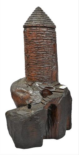 MARK FENWICK WOOD CARVED SCULPTURE OF