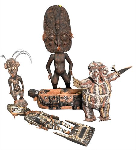 FIVE PIECE PAPUA NEW GUINEA TRIBAL 376393