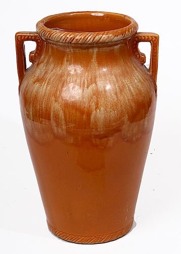 POTTERY VASEGlazed 18 vase with 373cd7