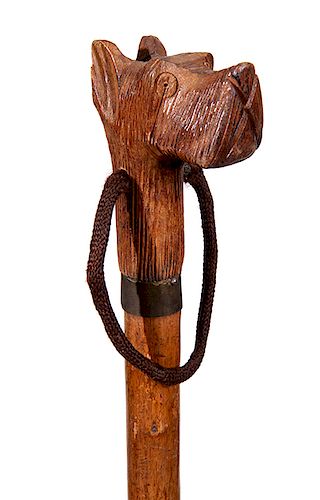 FOLK ART DOG CANEFOLK ART DOG CANE  373d8a