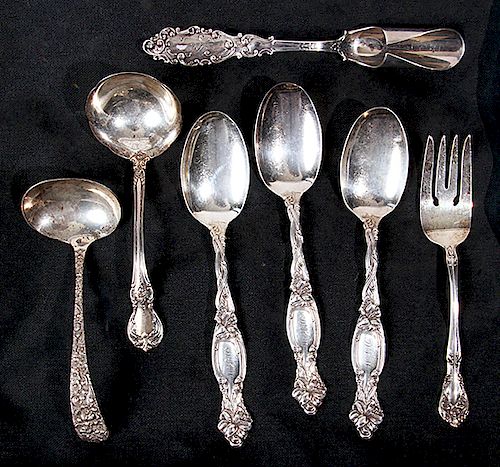 STERLING SILVER SERVING PIECESSEVEN 373dcb