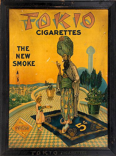 CIGARETTE ADVERTISING SIGN WITH