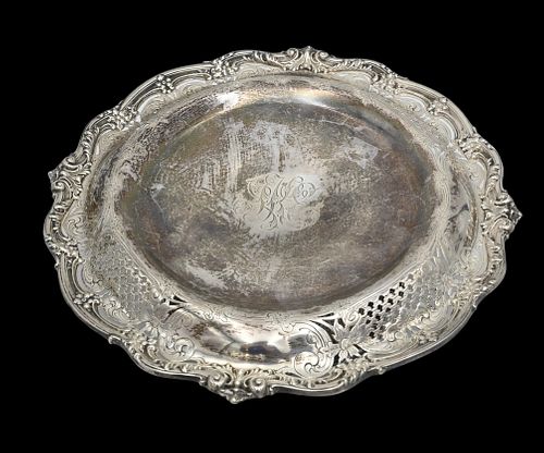 STERLING SILVER TAZZA WITH RETICULATED