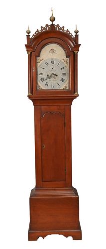 CHERRY TALL CASE CLOCKCherry Tall 373e2f