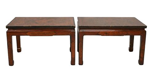 PAIR OF CHINESE LOW TABLESPair 373e8c