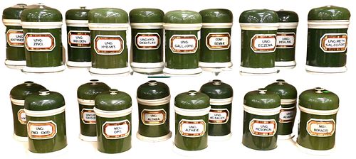 SET OF 20 APOTHECARY JARS WITH