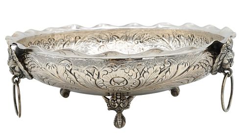 SILVER BOWL WITH REPOUSSE BODYSilver