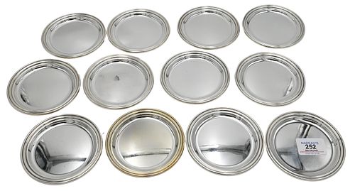 SET OF 12 CONTINENTAL SILVER COASTERSSet 373ef8