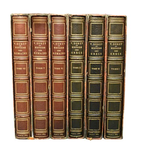 SET OF SIX LEATHER BOUND BOOKSSet 373fa5