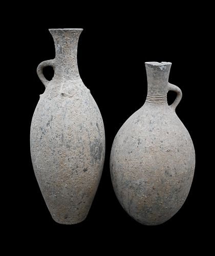 TWO IRANIAN POTTERY JUGSTwo Iranian 373fc1