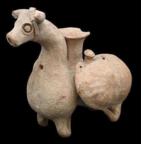 PARTHIAN POTTERY FIGURAL BULL VESSELParthian 373fef