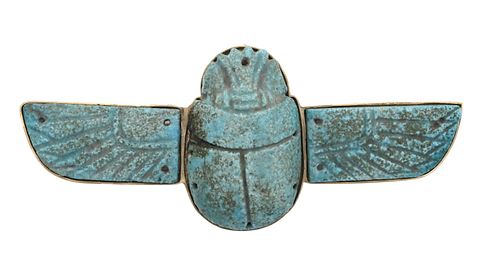EGYPTIAN FAIENCE WINGED SCARABEgyptian 374007