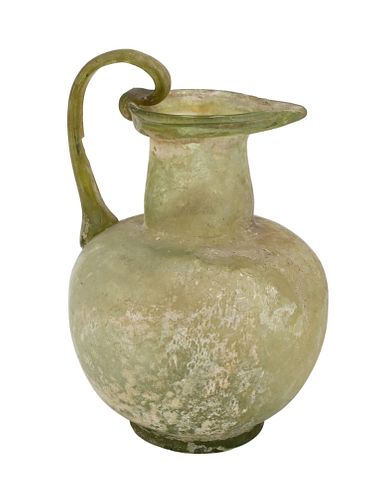 ROMAN GREEN GLASS OINOCHOE PITCHER 37401d