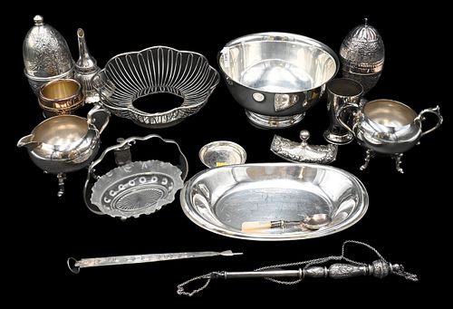 LOT OF SILVER AND SILVER PLATELot