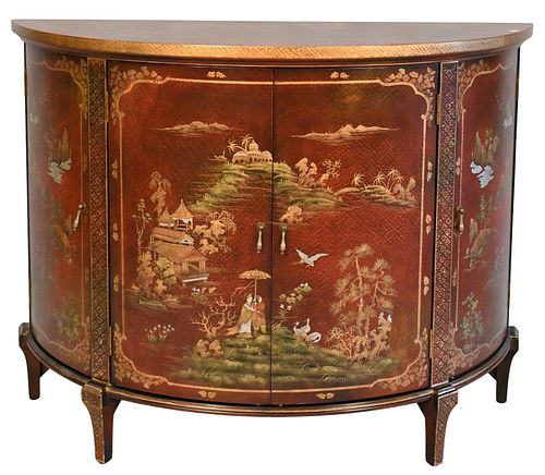 CHINOISERIE DECORATED DEMILUNE 3740e4