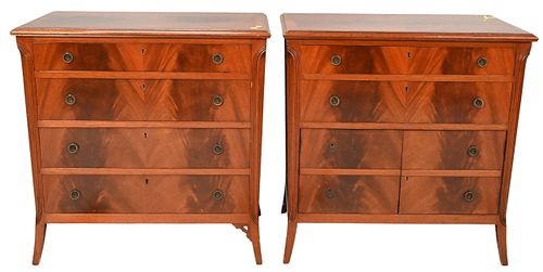 PAIR OF MAHOGANY CHESTSPair of 37410a