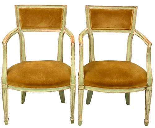 PAIR OF ITALIAN CLASSICAL PAINTED 374121