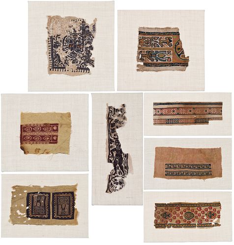 GROUP OF EIGHT COPTIC TEXTILE FRAGMENTSEgyptian  37418d