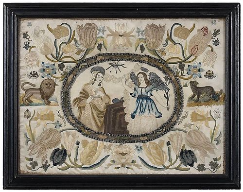 CHARLES II SILK NEEDLEWORK OF THE 3741a1