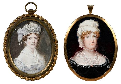 TWO BRITISH SCHOOL PORTRAIT MINIATURES 3741d3