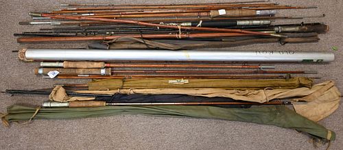 GROUP OF METAL RODS AND BAMBOO