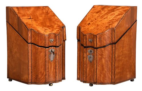 PAIR OF GEORGE III INLAID SATINWOOD