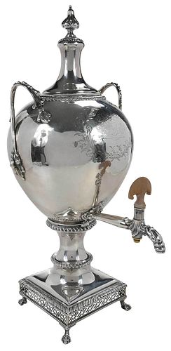 GEORGE III ENGLISH SILVER HOT WATER