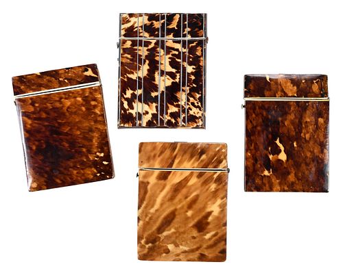 FOUR TORTOISESHELL CARD CASESContinental  3742f0