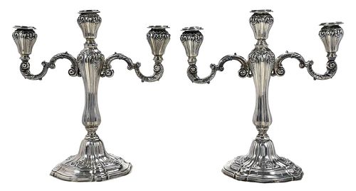 PAIR OF PERUVIAN STERLING CANDELABRA20th 374313