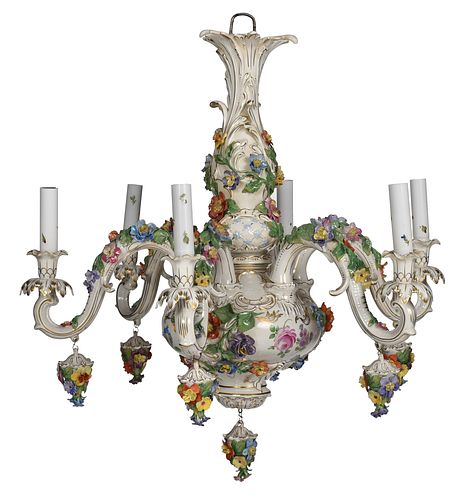 MEISSEN ATTRIBUTED FLORAL DECORATED 37435e