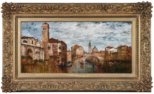 ITALIAN SCHOOL PAINTING VENICE 19th 20th 37435f