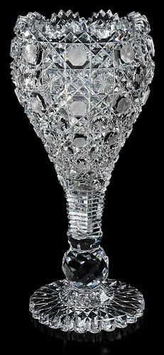 AMERICAN BRILLIANT CUT GLASS CHALICE 3743c0