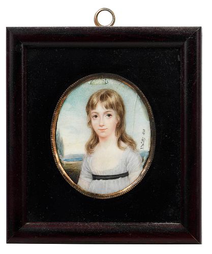 PORTRAIT MINIATURE OF GIRL J  3743ec