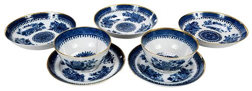 SEVEN CHINESE EXPORT FITZHUGH BLUE 3743f7