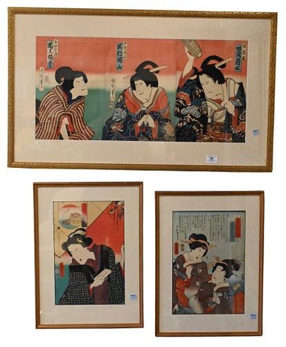 THREE FRAMED 19TH CENTURY JAPANESE