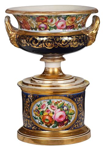 OLD PARIS GILT AND PORCELAIN CENTERPIECEFrench,